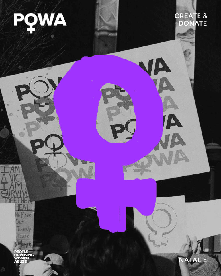 i, natalie pledge to stand against women abuse in SA.